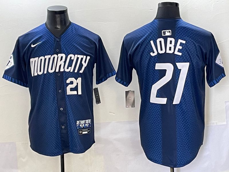 Men 2025 Detroit Tigers #21 Jobe Blue City edition Game Nike MLB Jersey style 4->detroit tigers->MLB Jersey